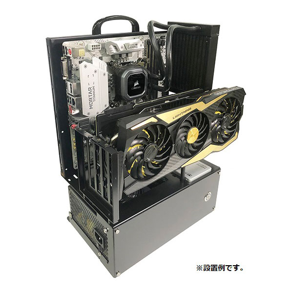 PCケース オープンフレーム ver.micro-ATX ブラック N-FRAME-MATX｜の