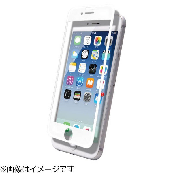 iPhone 6s／6用 液晶保護ガラスフィルム 9H 全面保護 ソフトフレーム U