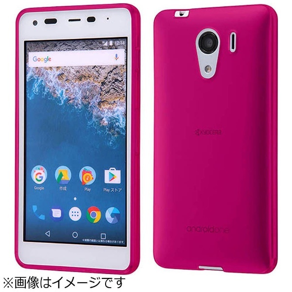 Android One S2用 TPUソフトケース ウルトラクリア ワインレッド RT