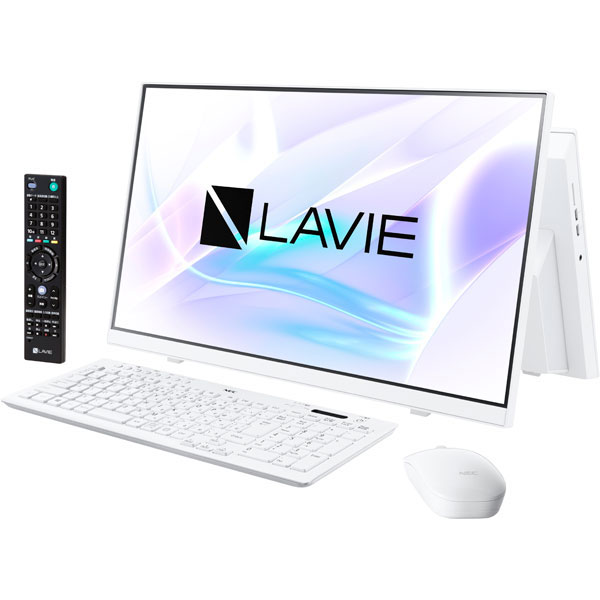 PC-HA570RAW-2 デスクトップパソコン LAVIE Home All-in-one(HA570/RA シングルチューナ搭載)  ファインホワイト [23.8型 /HDD：1TB /Optane：16GB /メモリ：8GB /2020年春モデル]