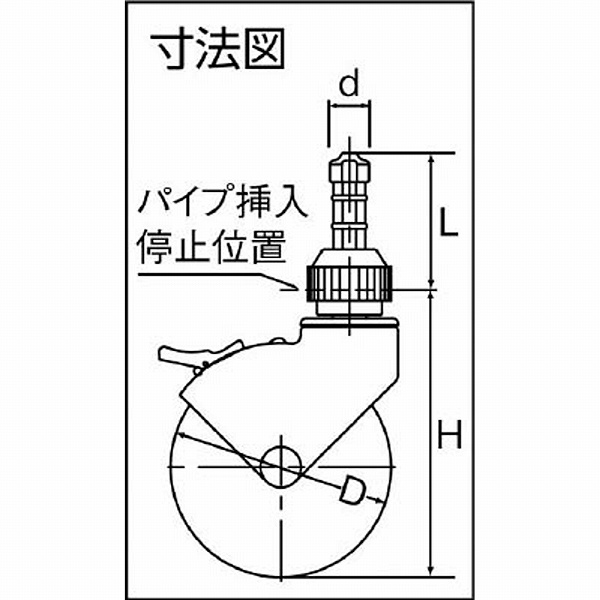 100S-TWCAR イースタン パイプ差込式キャスター“ワンタッチ”φ100自在式(ストッパー付)｜の通販はソフマップ[sofmap]