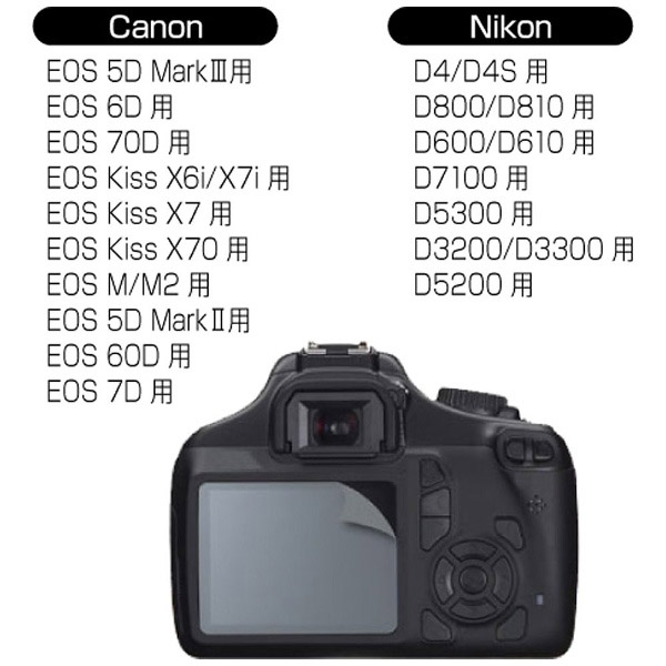 イージーカバー液晶スクリーンプロテクター2枚+クロス入[EOS Kiss X70