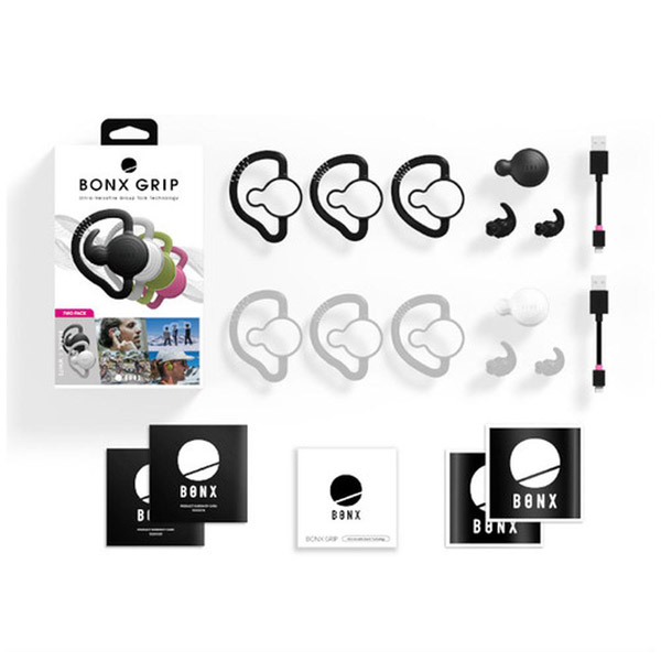 ワイヤレスヘッドセット 片耳イヤホンタイプ［Bluetooth］エクストリームコミュニケーションギア BONX Grip 2個セット  BX2-MTBKWH1 ブラックホワイトセット