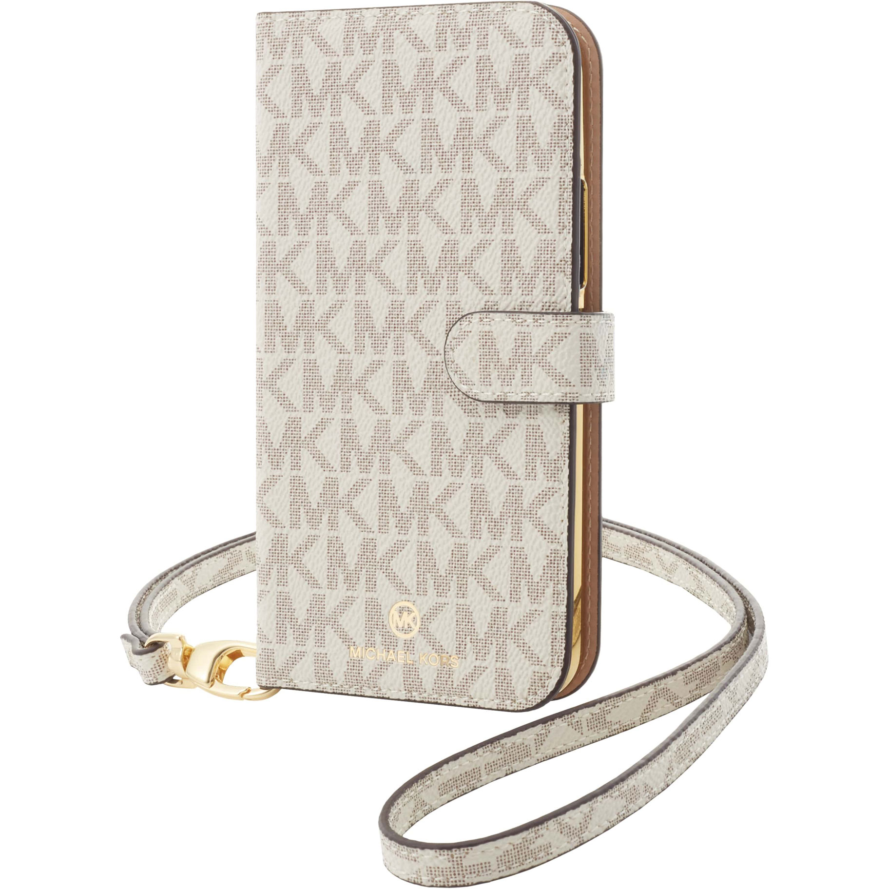 MICHAEL KORS - Folio Case Signature with Neck Strap - Magsafe for