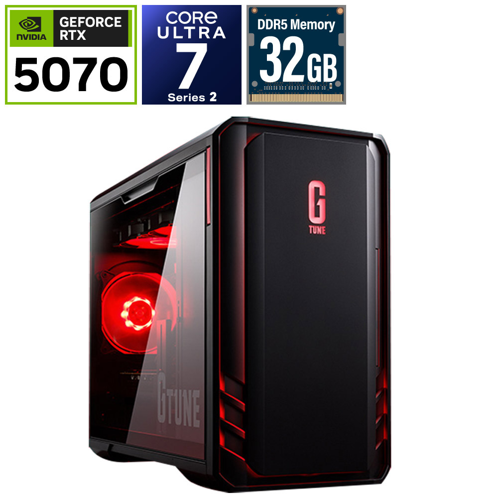 DGI7G70BC21U2NH3B ゲーミングデスクトップパソコン G TUNE(RTX 5070