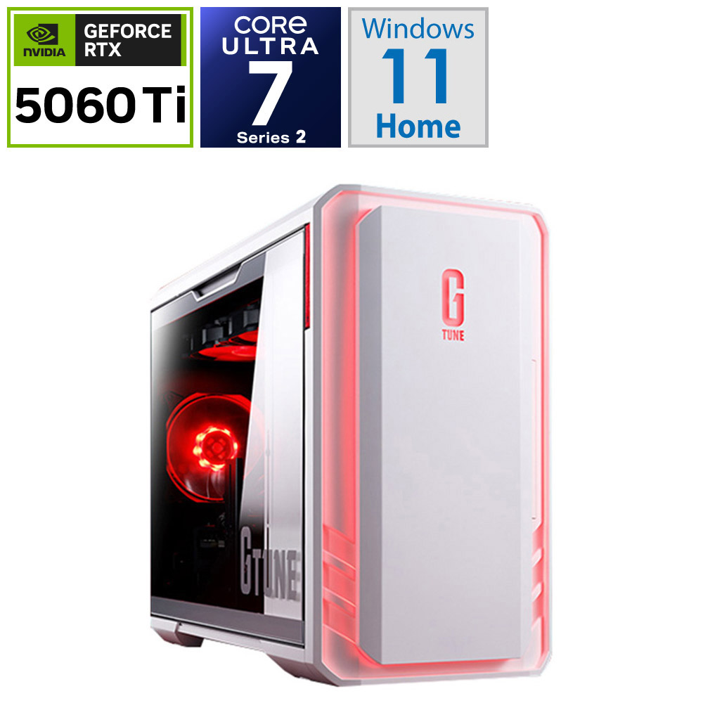 DGI7G6TBC21U2NH3W ゲーミングデスクトップパソコン G TUNE(RTX 5060
