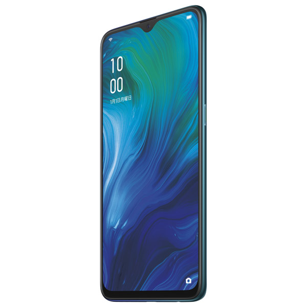 【防水・防塵・おサイフケータイ】OPPO Reno A ブルー「CPH1983BL」Snapdragon 710 6.4型・6GB/64GB  nanoSIMx2 SIMフリースマートフォン