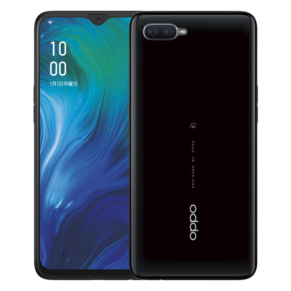 防水・防塵・おサイフケータイ】OPPO Reno A ブラック「CPH1983BK