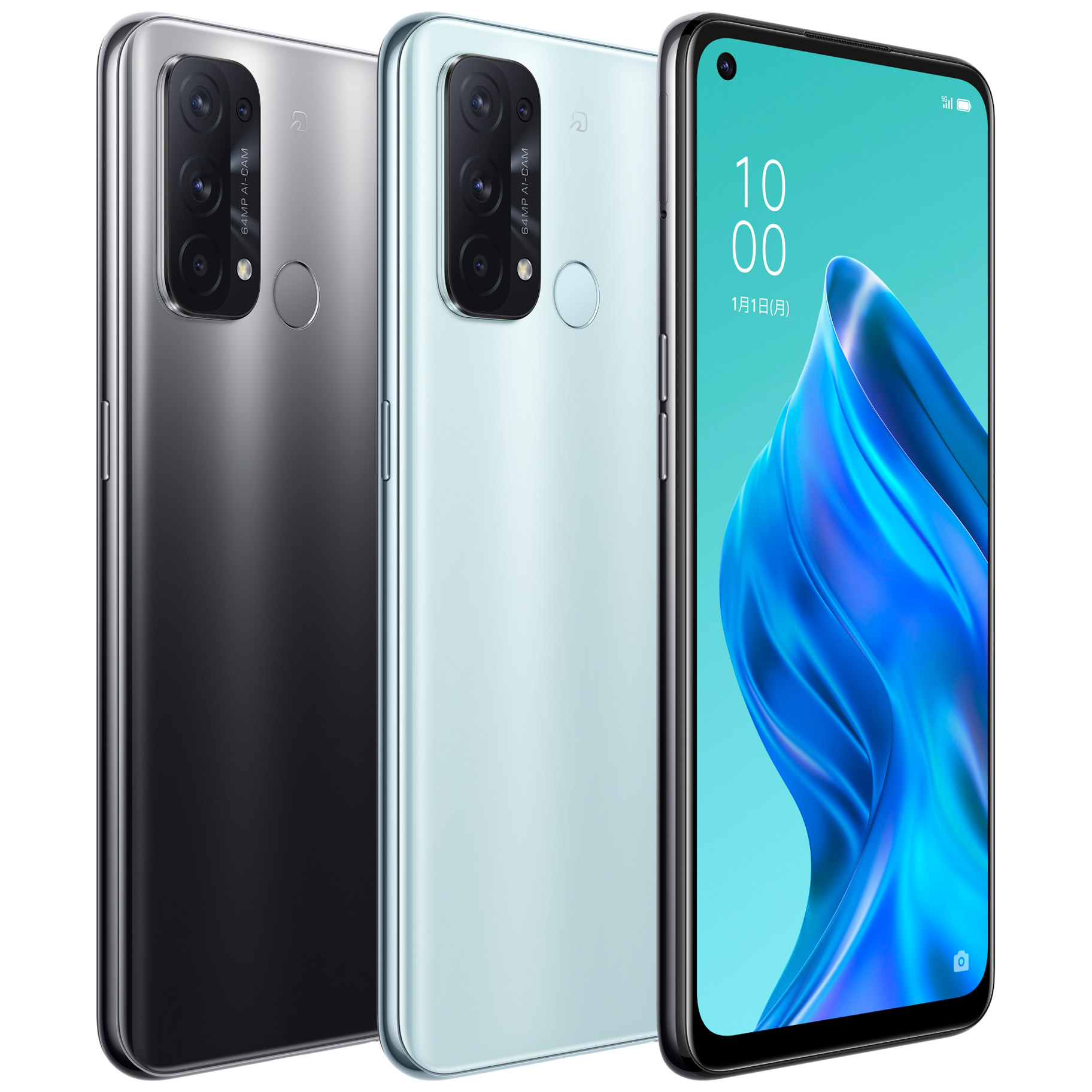 【防水・防塵・おサイフケータイ】OPPO Reno5A アイスブルー「CPH2199IB」Snapdragon 765G  6.5型・メモリ/ストレージ： 6GB/128GB nanoSIM x2 DSDV対応 ドコモ / au / ソフトバンク対応  SIMフリースマートフォン