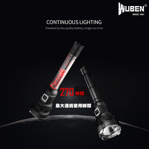 WUBEN 充電式フラッシュライト3500lm T101PRO T101PRO ［LED /充電式