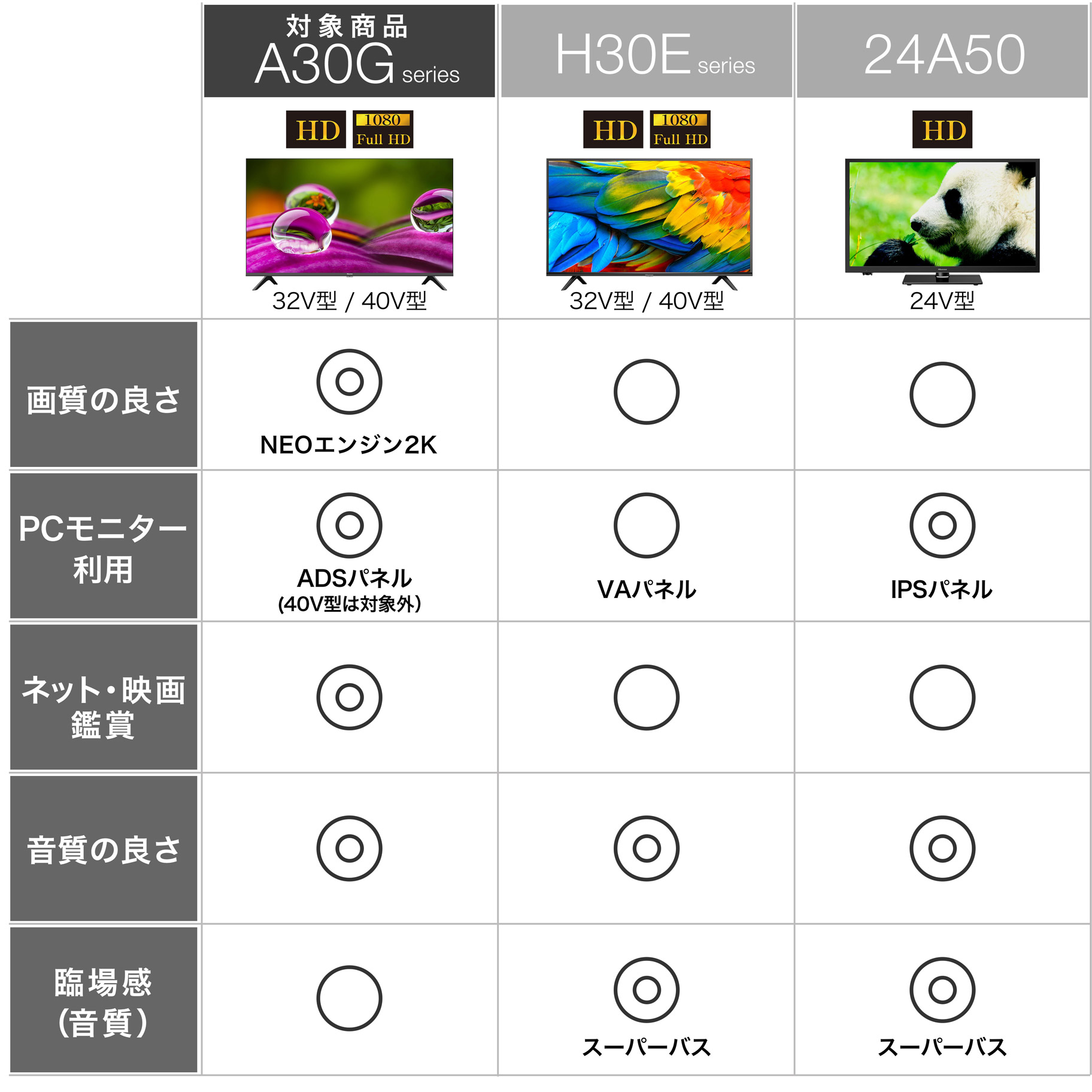 32インチ】HISENSE 2K液晶テレビ 32A30G - テレビ/映像機器