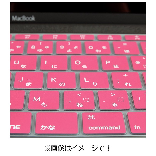 キースキン 新しいMacBook 12インチ用 キーボードカバー ベーシック  ピンク　BF6275_2