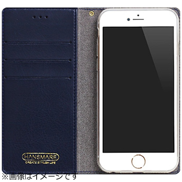 iPhone 6s／6用　Standing Diary　ネイビー　HANSMARE HAN7329i6S_1