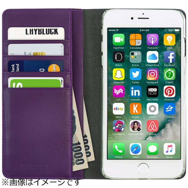 Layblock Iphone 6 Plus Ribbon Classic Diary パープル お買得 Printanika Ru