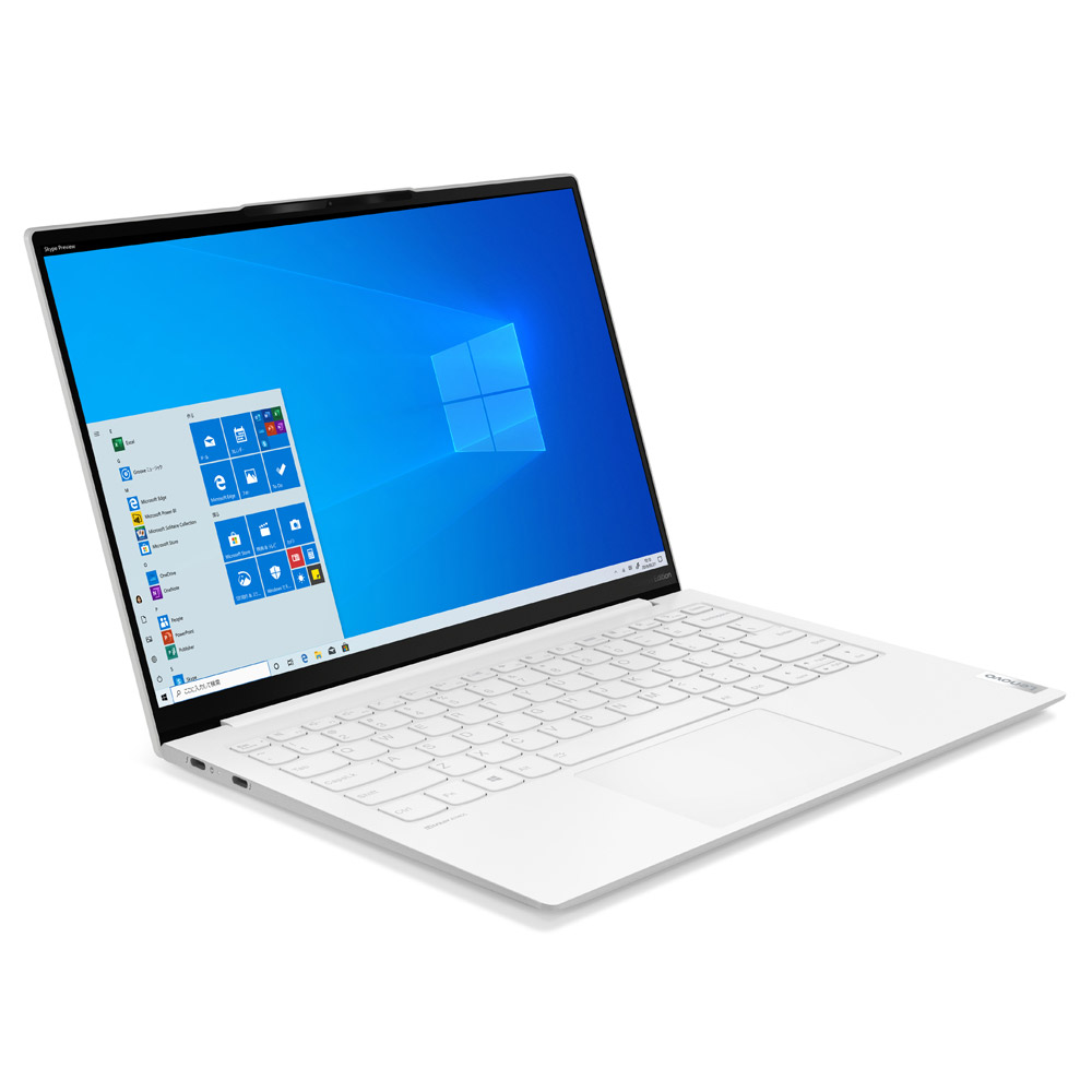 ノートパソコン YogaSlim750iCarbon ムーンホワイト 82EV003AJP [13.3型 /Windows10 Home /intel  Core i7 /Office HomeandBusiness /メモリ：8GB /SSD：512GB /2020年12月モデル]