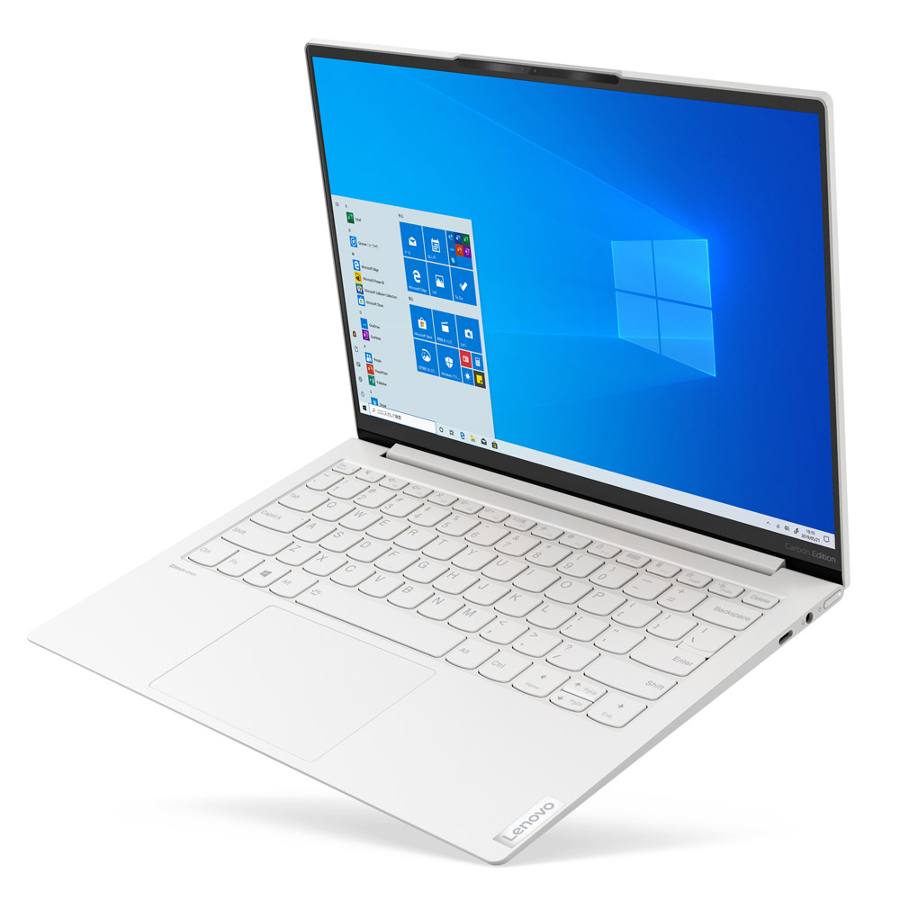 ノートパソコン YogaSlim750iCarbon ムーンホワイト 82EV003AJP [13.3型 /Windows10 Home /intel  Core i7 /Office HomeandBusiness /メモリ：8GB /SSD：512GB /2020年12月モデル]