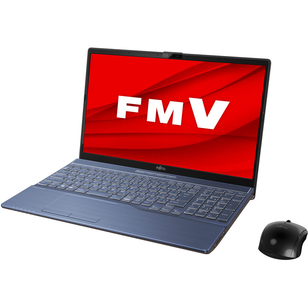 ノートパソコン LIFEBOOKAH77/E3 メタリックブルー FMVA77E3L ［15.6型