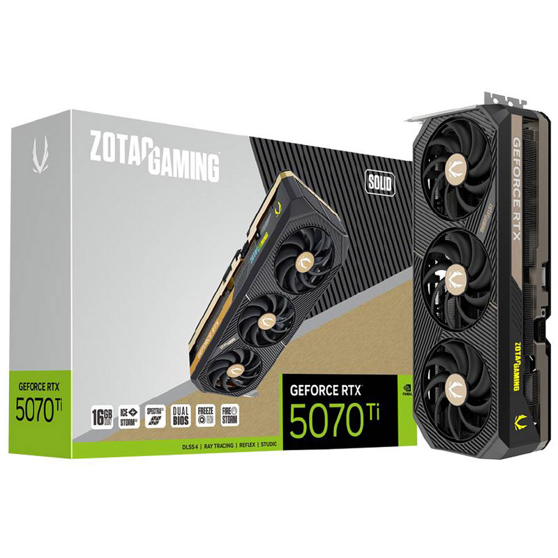 ゲーミンググラフィックボード RTX 5070 Ti SOLID NV ZT-B50710D ゲーミンググラフィックボード RTX 5070 Ti SOLID NV ZT-B50710D