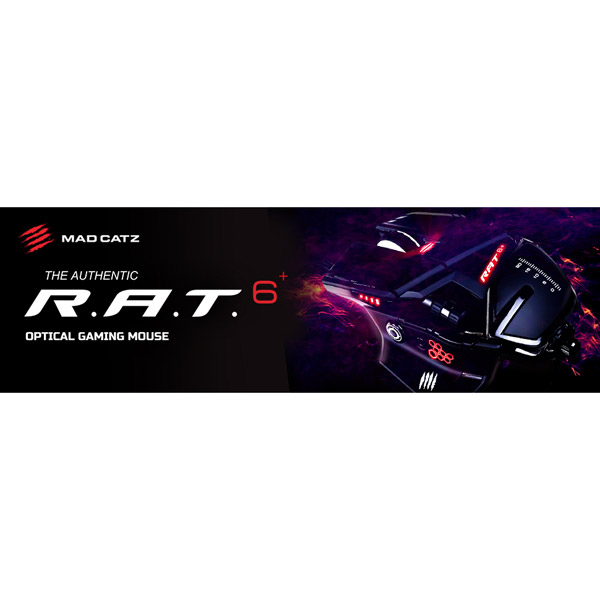 MAD CATZ R.A.T. 6+ 有線ゲーミングマウス[USB2.0・11ボタン] MR04DCINBL000-0J