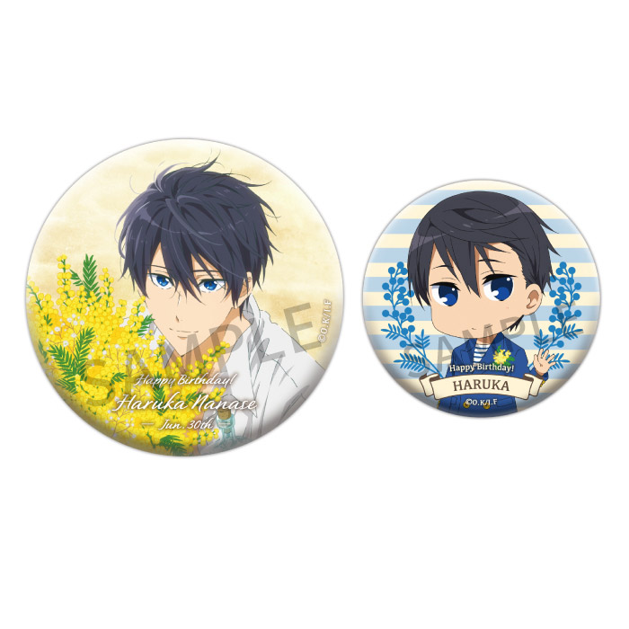 Free! Series Birthday Presents Thanks! Birthday 缶バッジセット【遙】