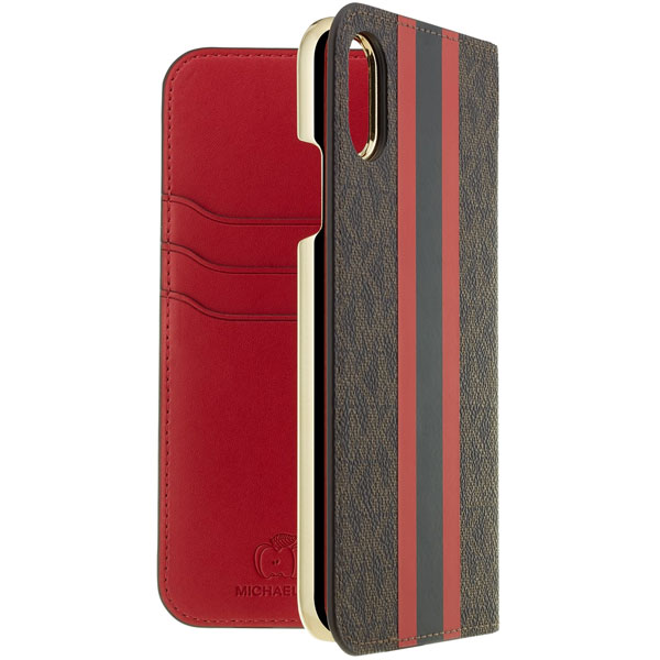Vaag uitlaat fort MICHAEL KORS - Folio Case for iPhone XR [Red Stripe with Charm] MICHAEL KORS  Red｜の通販はソフマップ[sofmap]