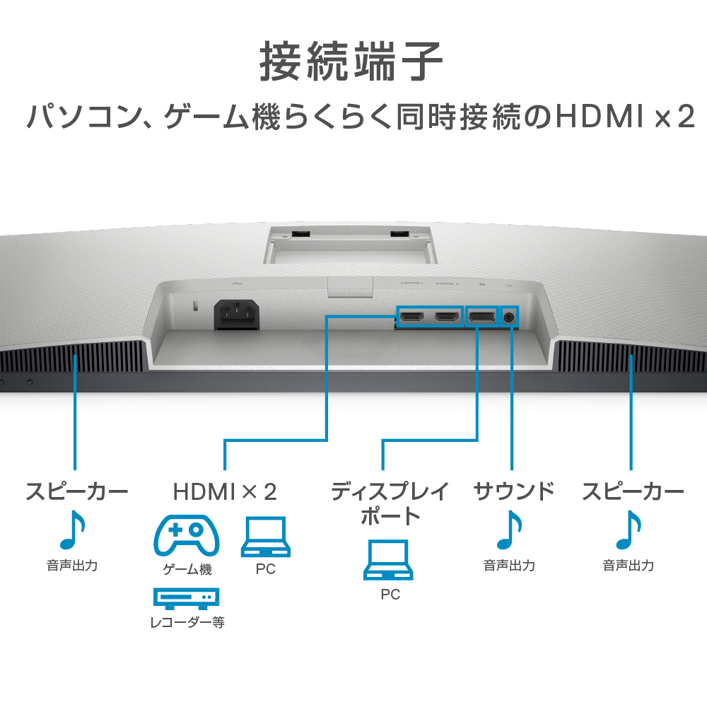 PCモニター Sシリーズ プラチナシルバー S2721Q-R ［27型 /ワイド /4K