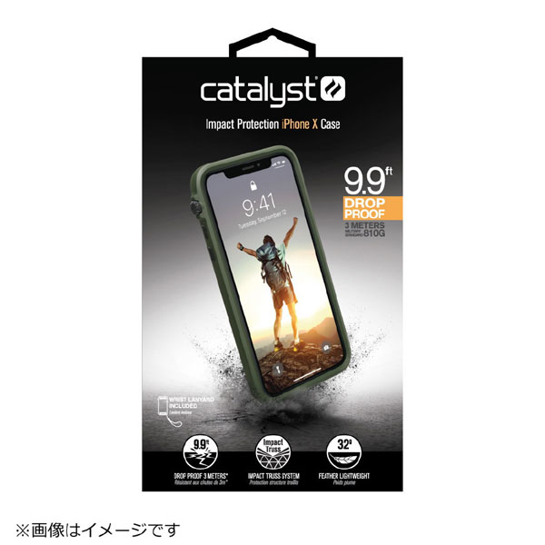 iPhone X 衝撃吸収ケース アーミーグリーンブラック CT-IPIP178-AGBK