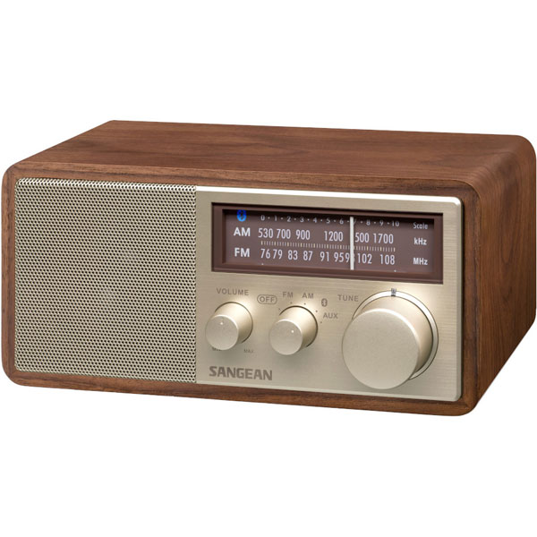 FM/AMラジオ対応 ブルートゥーススピーカー ウォールナット WR-302