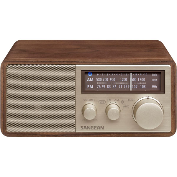 FM/AMラジオ対応 ブルートゥーススピーカー ウォールナット WR-302