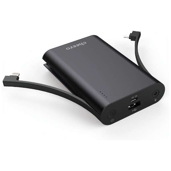 モバイルバッテリー CHE-089 ブラック ［10050mAh /3ポート