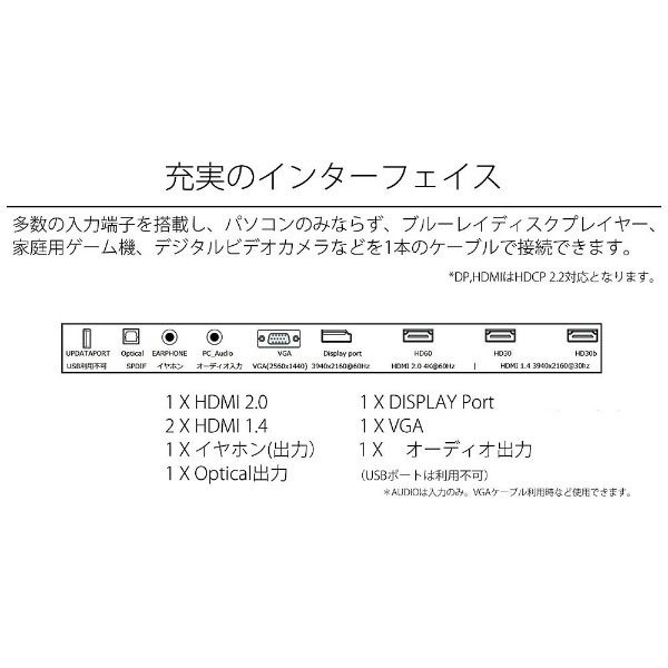 LEDバックライト搭載液晶モニター シルバー JN-VC490UHD ［49型 /4K