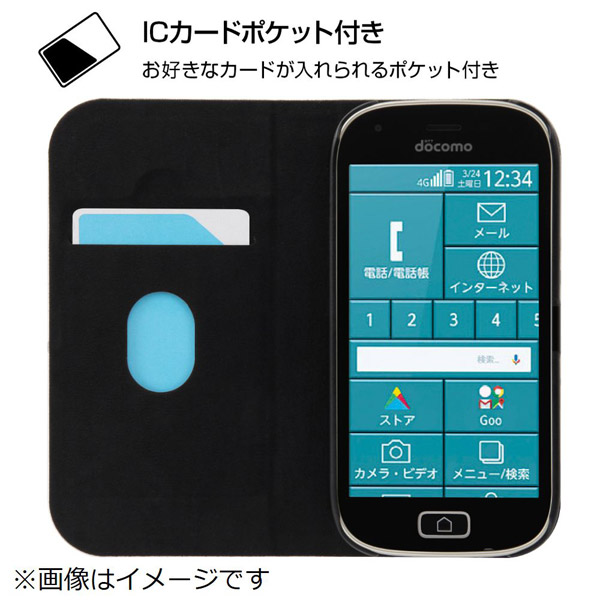 docomo らくらくスマートフォン me F-03K 手帳型ケース ミニー23 IN