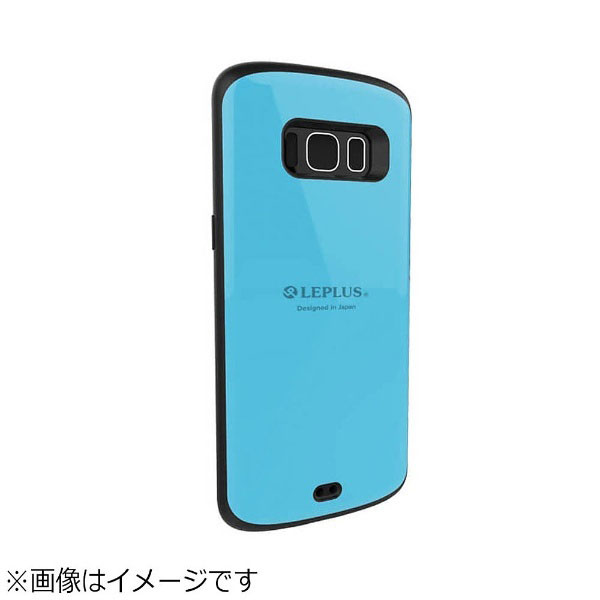 【在庫限り】 Galaxy S8用　耐衝撃ケース PALLET　ブルー　LEPLUS LP-GS8HVCSBL