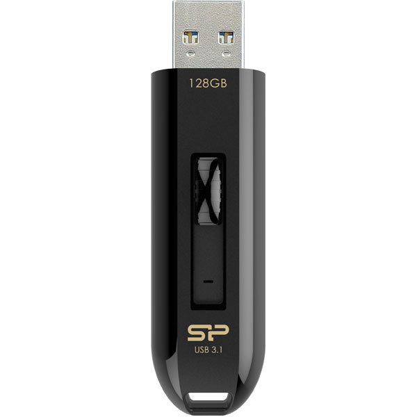 シリコンパワー USBメモリ 128GB USB3.1 & USB3.0 ヘアライン仕上げ Blaze B02 SP128GBUF3B02V1K