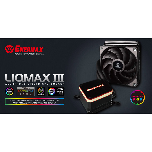 ENERMAX RGB LED水冷CPUクーラー LIQMAX3 120mm ELC-LMT120-HF 【sof001】