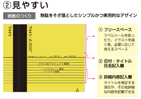 ノート 30枚 Tree's ブルーグレー UTRBA5GR ［A5 /6mm(B罫) /横罫線