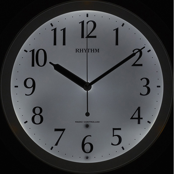 掛け時計 【リバライト561】 白パール色 8MY561SR03 ［電波自動受信