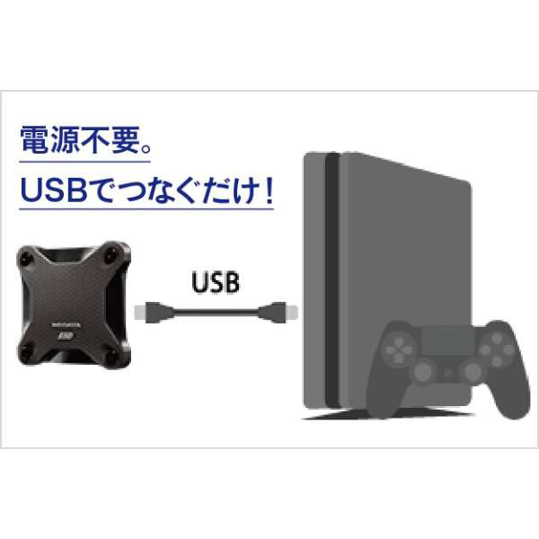 PS4対応 外付けSSD 480GB [HNSSD-480BK] [PS4] 【sof001】_2