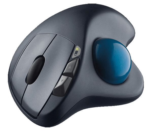 M570t マウス Wireless Trackball シルバー＆ブルー [レーザー /5ボタン /USB /無線(ワイヤレス)]