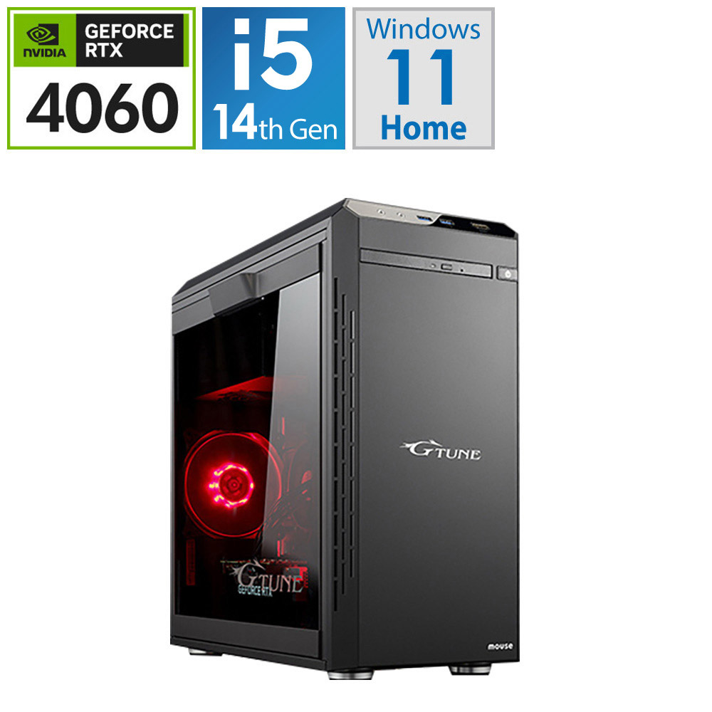 DGI5G60BC21DNHB3 ゲーミングデスクトップパソコン G-Tune(RTX 4060