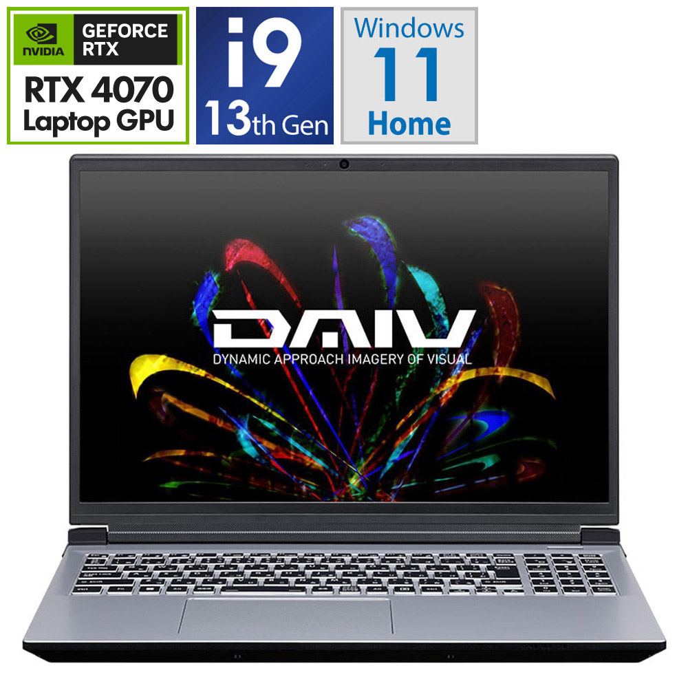 Windowsノート本体 Mouse DAIV R6-I9G70SR-A i9 32GB RTX4070 ノートパソコン DAIV クリエイター向け(RTX 4070) R6I9G70BC22CNHSR3