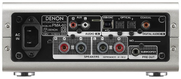 DENON PMA-60 プリメインアンプ (PC用 USB DAC内蔵)