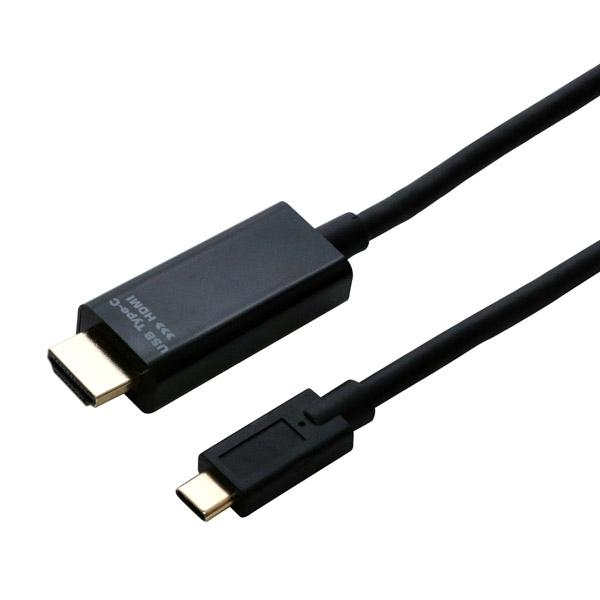 ミヨシ Type-C HDMI変換ケーブル 1m 黒 BCCHD10BK