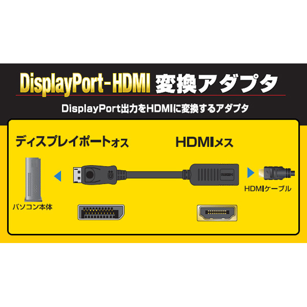 AD-DPHBK(ディスプレイポート-HDMI変換アダプタ)｜の通販はソフマップ[sofmap]