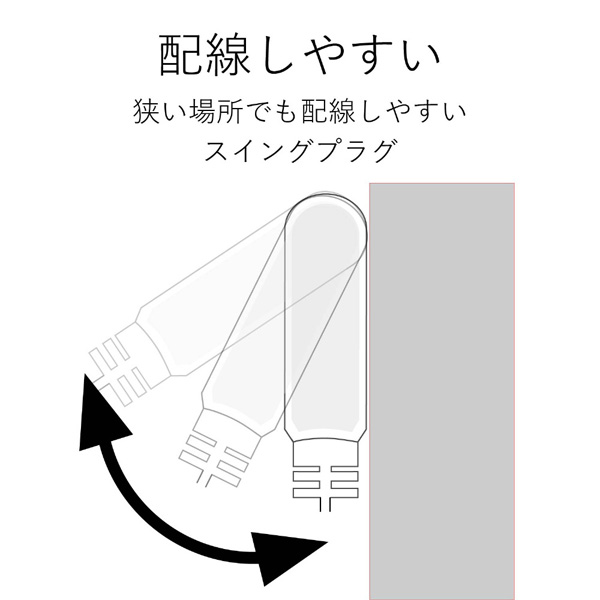 スイングプラグタップ 3個口 1m T-TS02-2310WH｜の通販はソフマップ[sofmap]