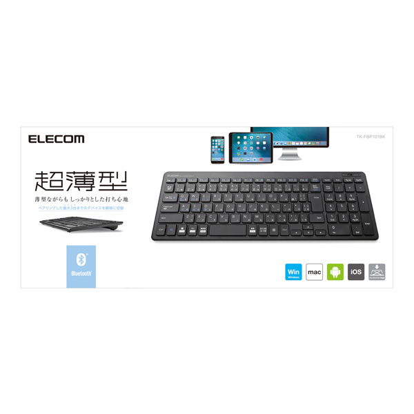 TK-FBP101BK　Bluetoothコンパクトキーボード [PS5対応/104キー/パンタグラフ式/ブラック]_1