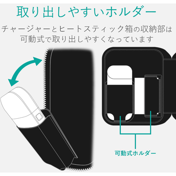 電子タバコIQOS用オールインワンケース Lサイズ ET-IQAP3LBU ブルー ET