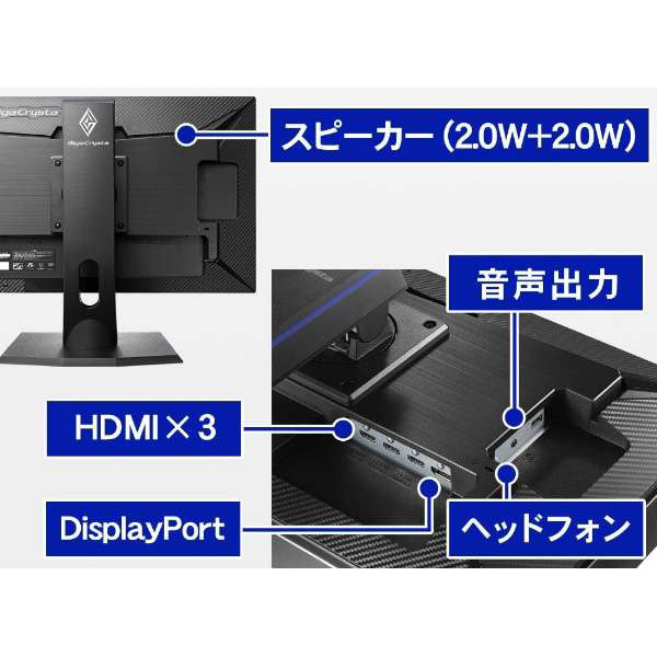 PS5動作確認済み】ゲーミングモニター GigaCrysta ブラック LCD