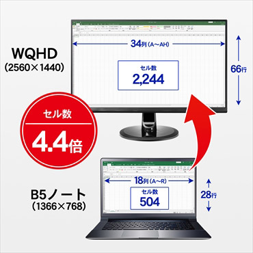 PCモニター ブラック LCD-MQ241XDB-A ［23.8型 /ワイド /WQHD(2560