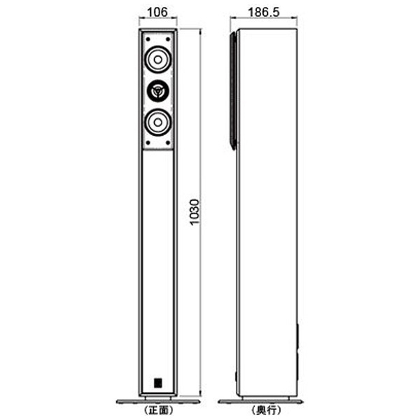 トールボーイスピーカー NS-F210 MB ブラウンバーチ [ハイレゾ対応 /1 